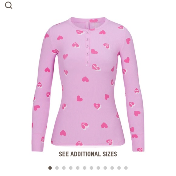 SKIMS Other - Skims Soft Lounge Henley Top Petal Print